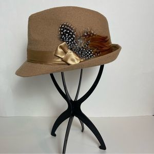 Women’s Tan Short Brim Fedora